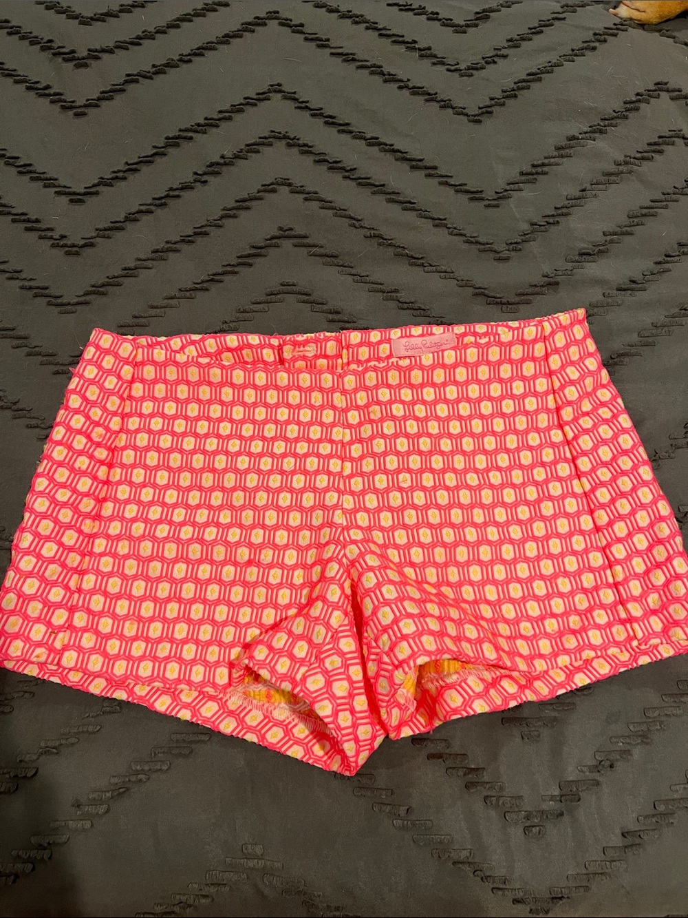 Lilly Pulitzer Pink Geometric High-Waist Shorts